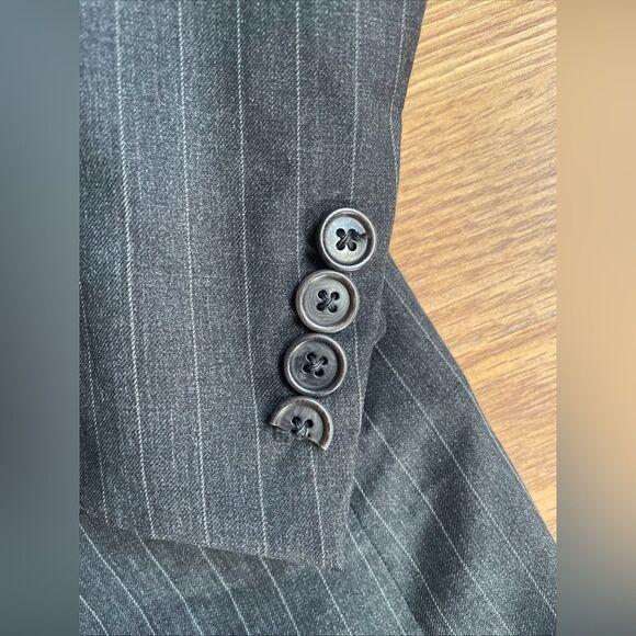 Brooks Brothers 100% Wool Pin Stripe Mens Blazer Sz 44 Made in USA - Picture 12 of 16